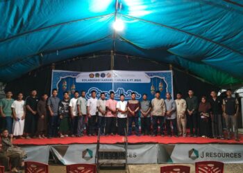 Semarak Ramadan di Tobayagan, Pemuda dan PT JRBM Bangun Ruang Kebersamaan Warga